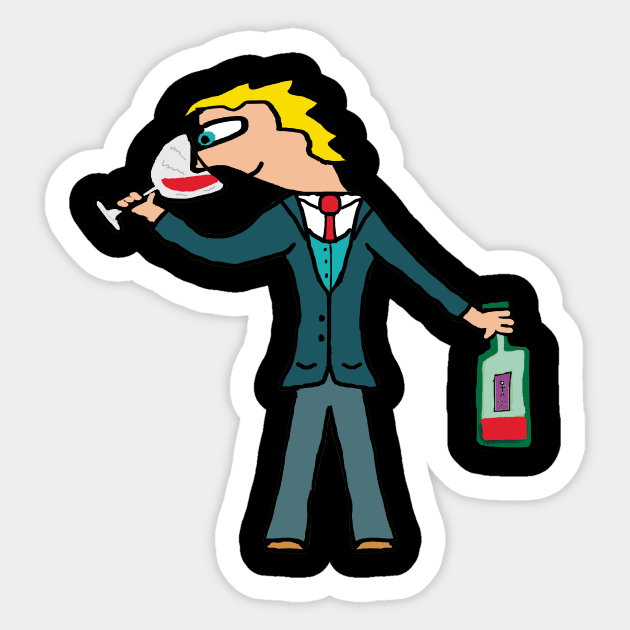 Sommelier Wine Tasting Sticker by Mark Ewbie